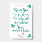 Smaragdgroene Ringdrager Beveiligingsbadge Badge (Achterkant)