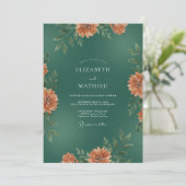 Smaragdgroene Roest Bladgroen Eucalyptus Bruiloft Kaart (Staand voorkant)