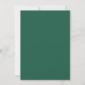 Smaragdgroene Romantische Bosbruiloft Kaart (Achterkant)
