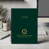 Smaragdgroene ronde Logo Naam Professional Planner