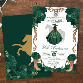 Smaragdgroene Rozen Charro Vestidos Quinceañera Kaart