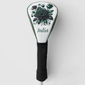 Smaragdgroene Rozen Golfheadcover (Voorkant)