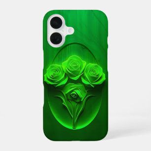 Smaragdgroene Rozen Kunst iPhone Hoes 16 Hoesje