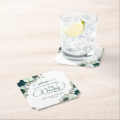 Smaragdgroene Rozen nemen mijn Drink bruiloft niet Kartonnen Onderzetters (Insitu)