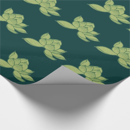 Smaragdgroene rust: Lotus Leaf Gift Cadeaupapier (Hoek)