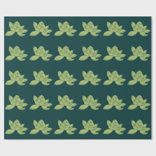 Smaragdgroene rust: Lotus Leaf Gift Cadeaupapier (Vlak)