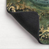 Smaragdgroene Rustieke Steampunk Klok Muismat (Hoek)