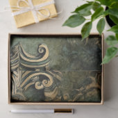 Smaragdgroene Rustieke Steampunk Klok Tissuepapier (Geschenk)