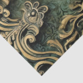 Smaragdgroene Rustieke Steampunk Klok Tissuepapier (Detail)