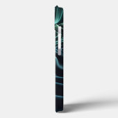 Smaragdgroene Satijnen Golven Hoesje - Luxe Zijde (Achterkant / Links)