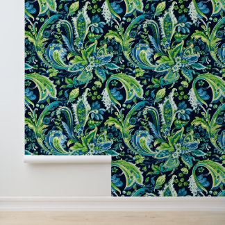 Smaragdgroene schemering behang