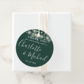 Smaragdgroene scriptiereekslichten Dank u Bedankjes Labels (In situ)