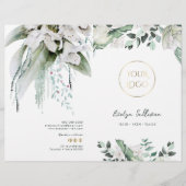 Smaragdgroene service menubrochure (Voorkant)