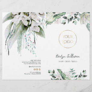 Smaragdgroene service menubrochure