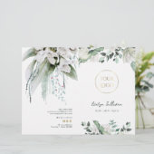 Smaragdgroene service menubrochure (Staand voorkant)