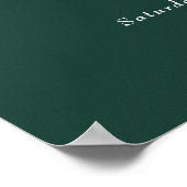 Smaragdgroene slingerlichten Trouw welkomstbord Poster (Hoek)