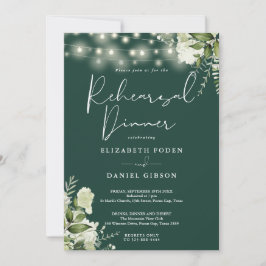 Smaragdgroene snoerlichten proefdinersfeer kaart