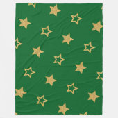 smaragdgroene Sterrennacht Fleece Deken (Voorkant)