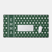 Smaragdgroene Stippen Bureaumat (Keyboard & Muis)