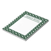 Smaragdgroene Stippen Notitieblok (Linkerzijde)
