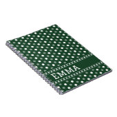 Smaragdgroene Stippen Notitieboek (Rechterzijde)