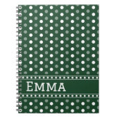 Smaragdgroene Stippen Notitieboek (Voorkant)