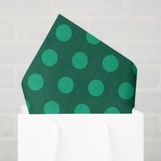 Smaragdgroene Stippen  Tissuepapier (Cadeauzakje)