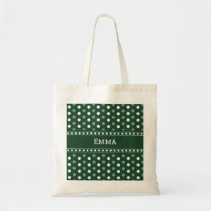 Smaragdgroene Stippen Tote Bag