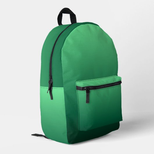 Smaragdgroene tinten bedrukte rugzak (Achterkant Hoek Links)