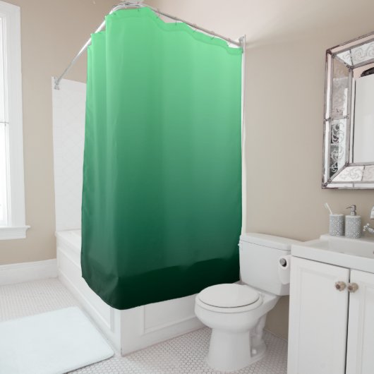 Smaragdgroene tinten douchegordijn (In situ)