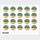 Smaragdgroene Trouw Dank Je Ronde Sticker (Vel)