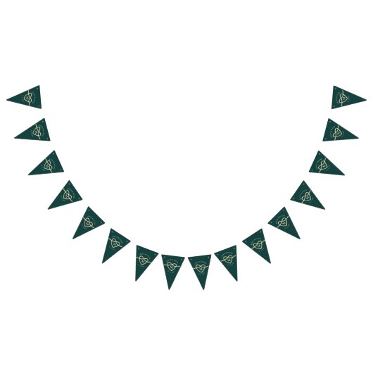 Smaragdgroene Trouwfeest Vlaggetjes (Alle)