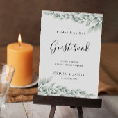 Smaragdgroene trouwgastboek teken sjabloon kaart