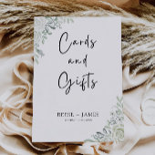 Smaragdgroene trouwkaarten en cadeaus teken kaart