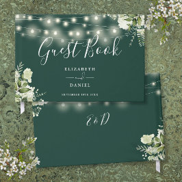 Smaragdgroene Tuinverlichting Trouwfeest Gastenboek