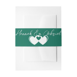 Smaragdgroene Uitnodiging Buikband Uitnodigingen Wikkel