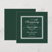 Smaragdgroene uitnodiging voor jubileum (Voorkant / Achterkant)