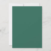 Smaragdgroene Verfijnd Rozen Bruiloft Kaart (Achterkant)