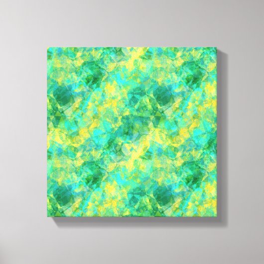 Smaragdgroene Verkreukelde Textuur Canvas Afdruk (Voorkant)