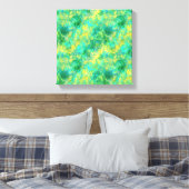Smaragdgroene Verkreukelde Textuur Canvas Afdruk (Insitu (Slaapkamer))