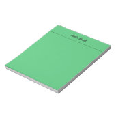 Smaragdgroene Vlakke Zakelijke Dingen Notitieblok (Linkerzijde)