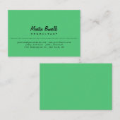 smaragdgroene vlakte visitekaartje (Voorkant / Achterkant)