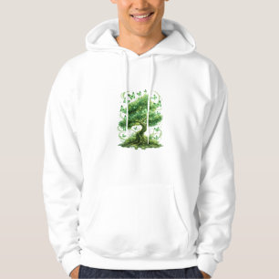 smaragdgroene vlinderboom natuur wandkunst hoodie