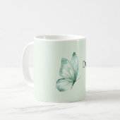 Smaragdgroene Vlinderdroom Koffiemok (Voorkant links)