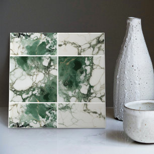 Smaragdgroene wanddecor moderne chique mozaïek tegeltje