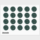 Smaragdgroene wassticker met initialen ronde sticker (Vel)