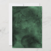Smaragdgroene Waterverf Baby shower Kaart (Achterkant)