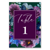 Smaragdgroene waterverf bloemenwinter bruiloft kaart (Achterkant)