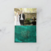 Smaragdgroene Waterverf & gouden bruiloft dank u Bedankkaart (Binnen)