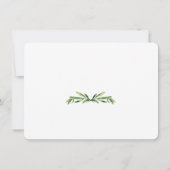 Smaragdgroene waterverfkrans OPSLAGEN DATA Save The Date (Achterkant)